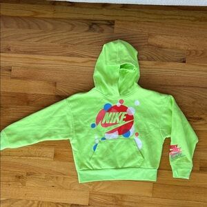 Nike Kids Lime Green Graphic Hoodie